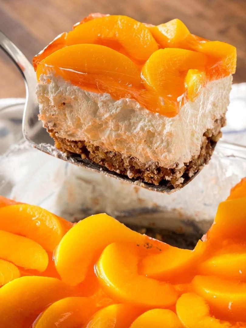 Peach Pretzel Salad