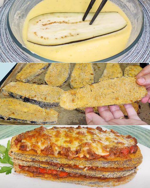 Stuffed eggplant millefeuille: an original and really tasty idea