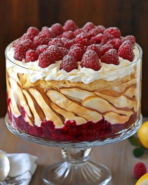 Raspberry Lemon Meringue Trifle