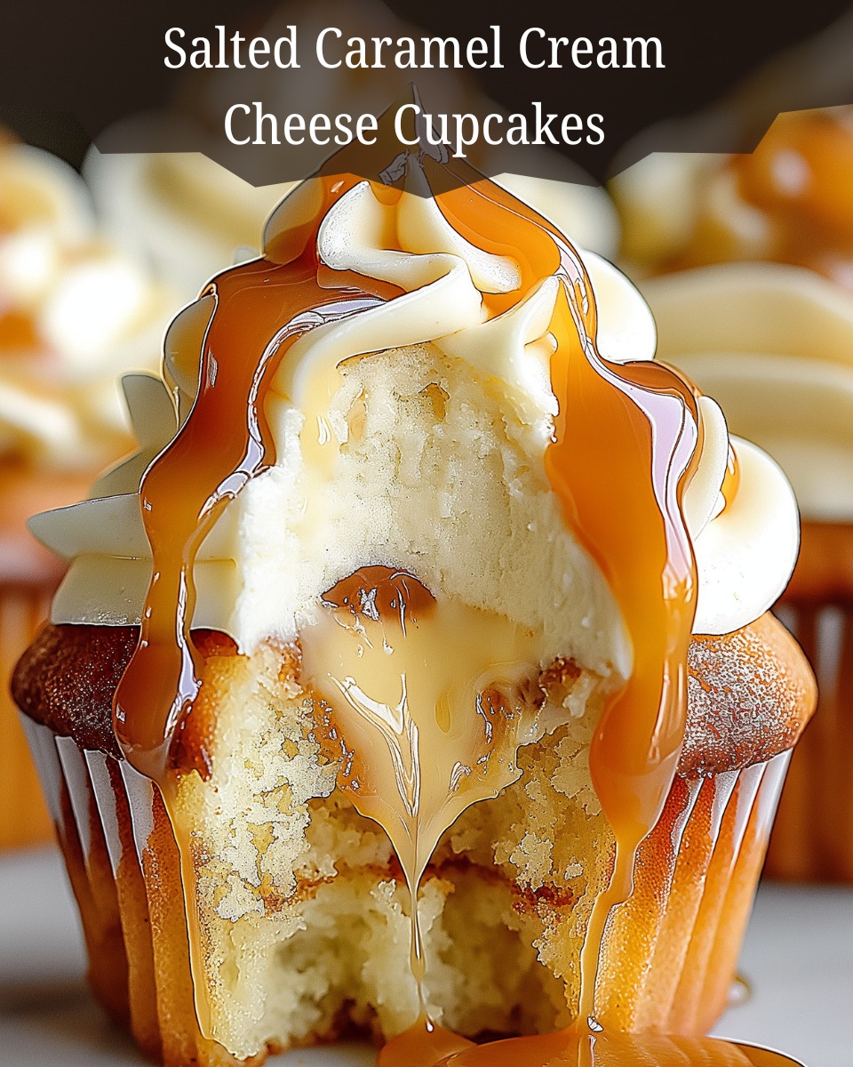 Salted Caramel Cream Cheese Cupcakes