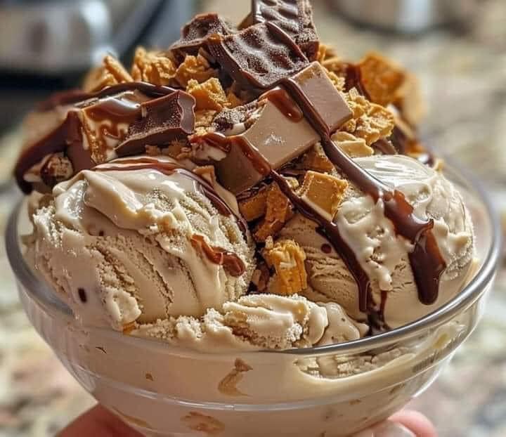 Snickers & Reese’s Cookie Dough Ice Cream Extravaganza