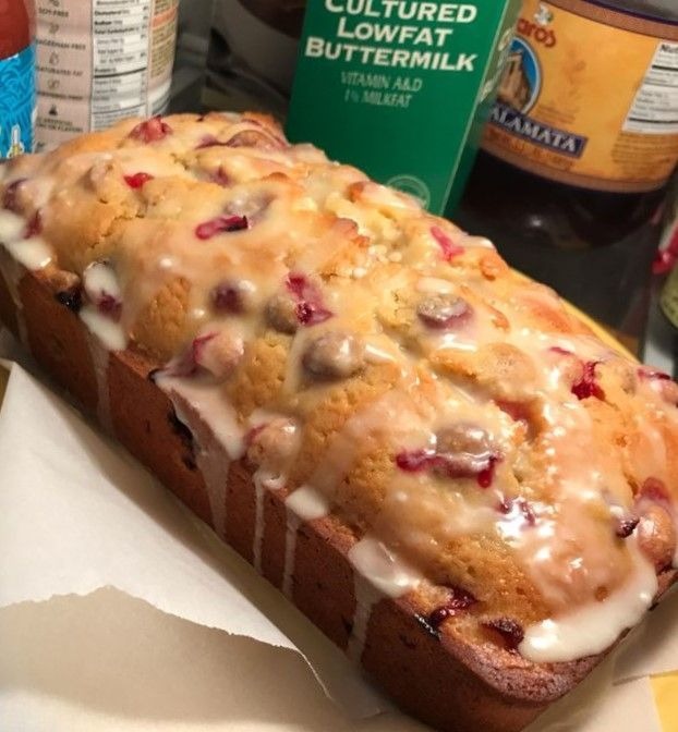 Cranberry Orange Bread with Simple Glaze