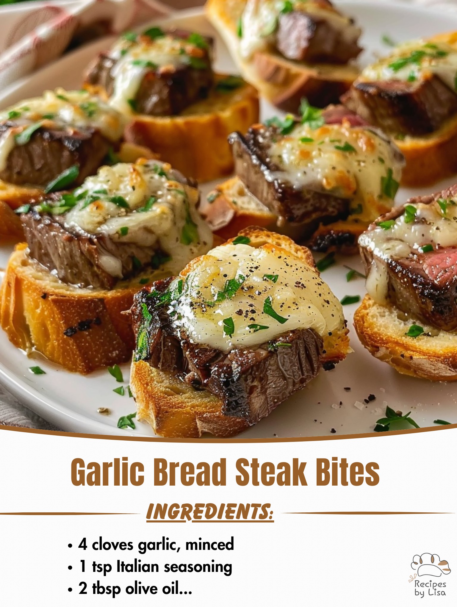 Garlic Bread Steak Bites 