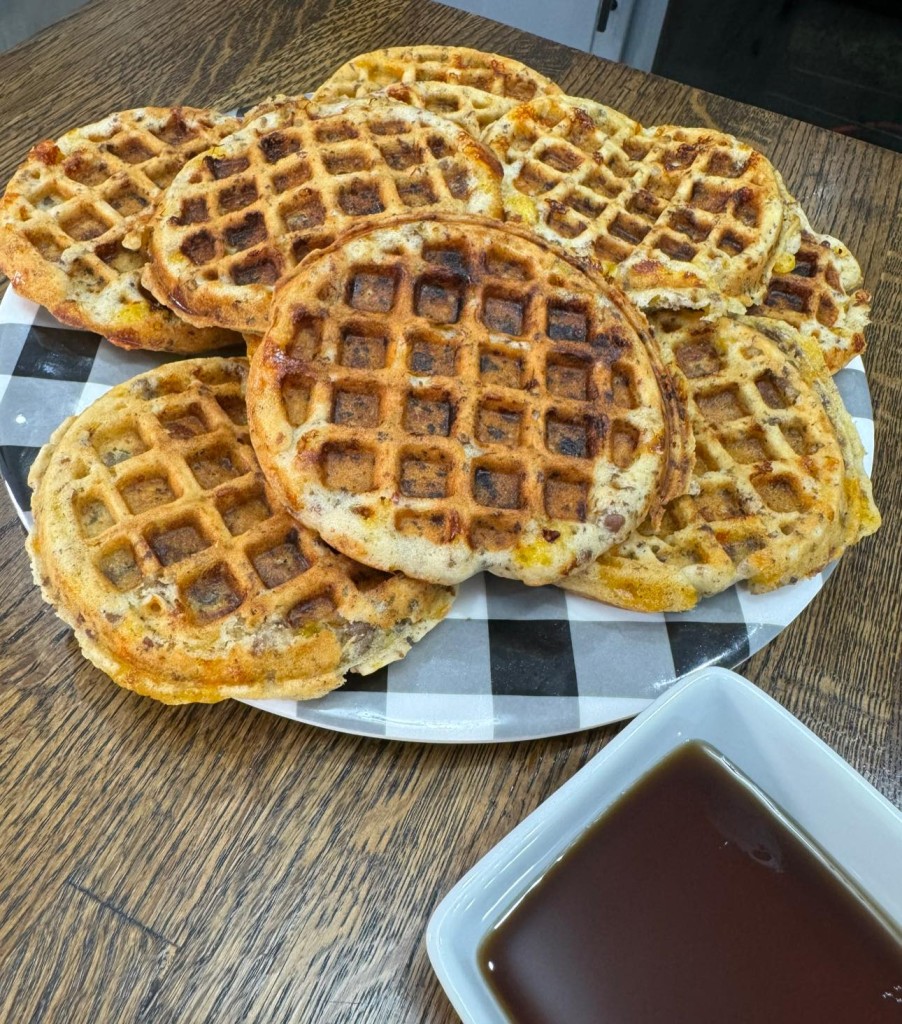 Sausage and Cheese Waffles