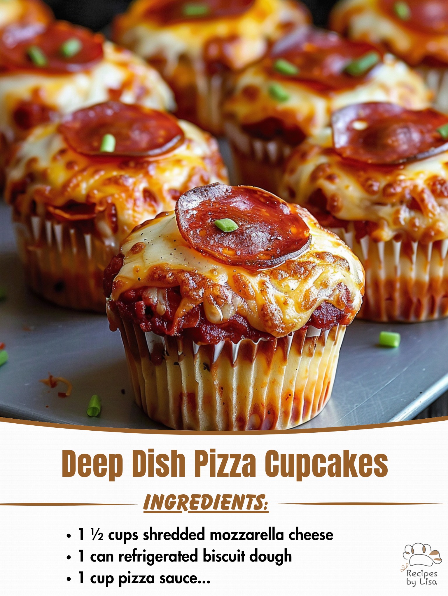 Deep Dish Pizza Cupcakes 