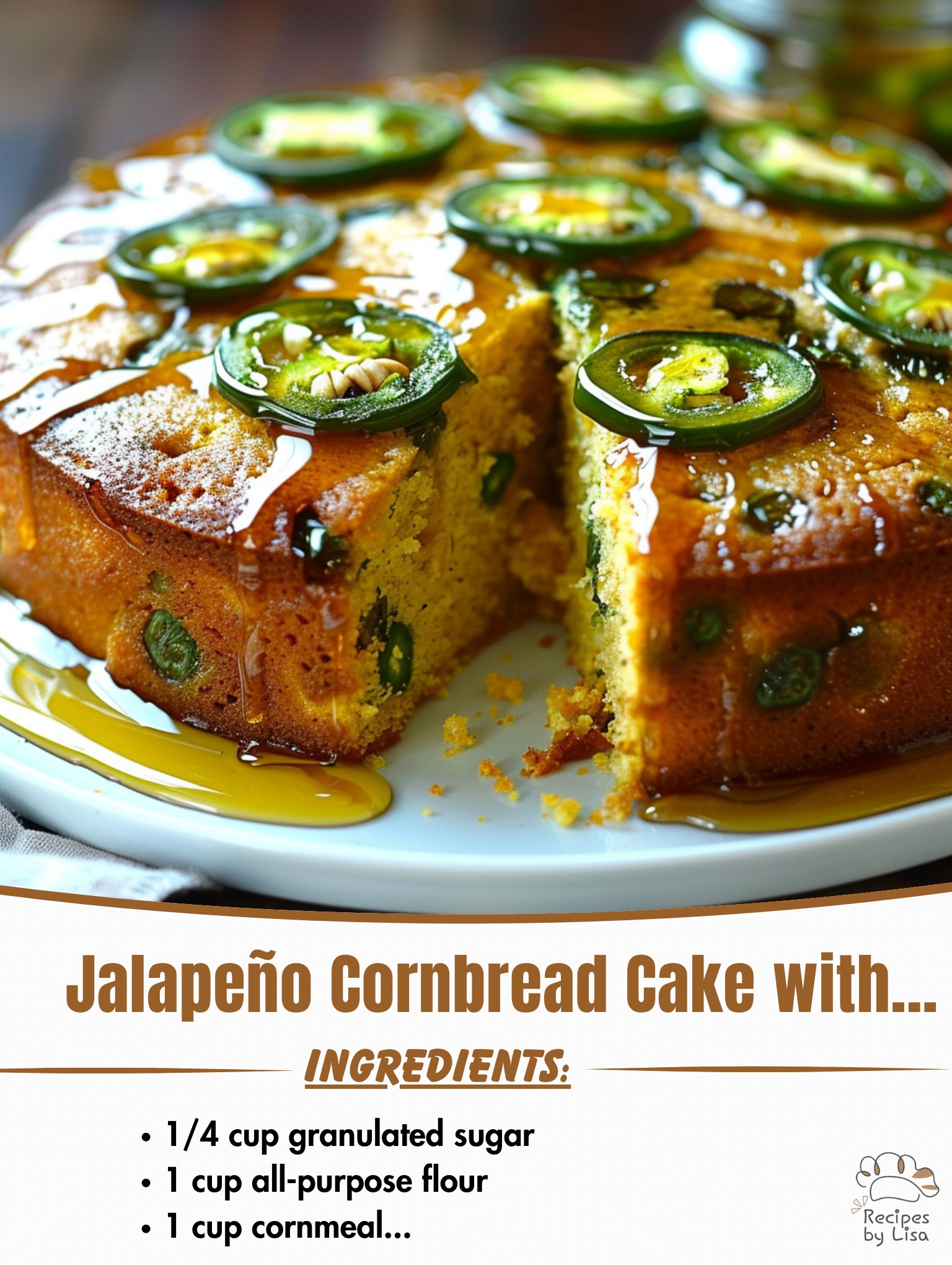 Jalapeño Cornbread Cake with Honey Lime Glaze 