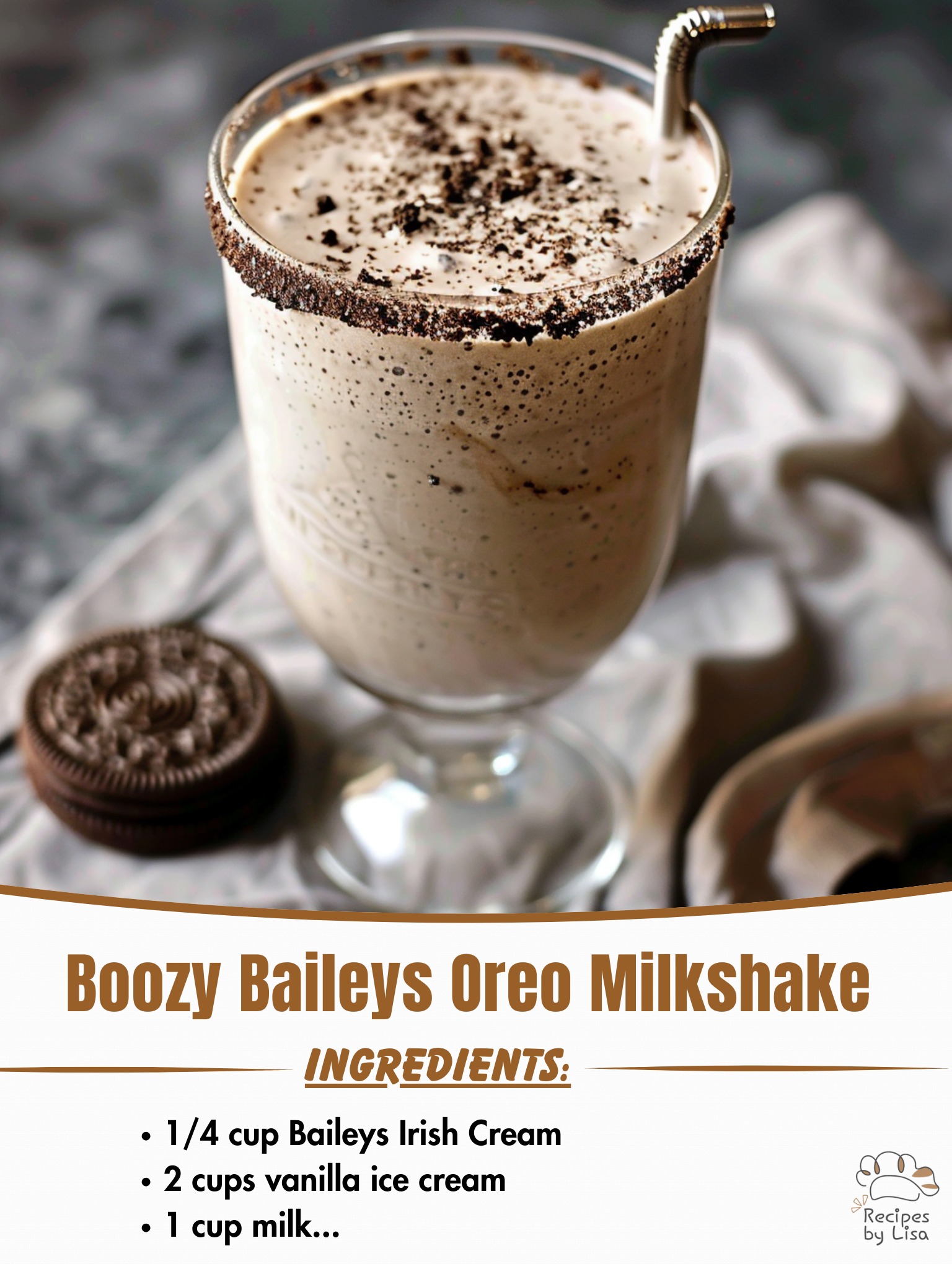 Boozy Baileys Oreo Milkshake 