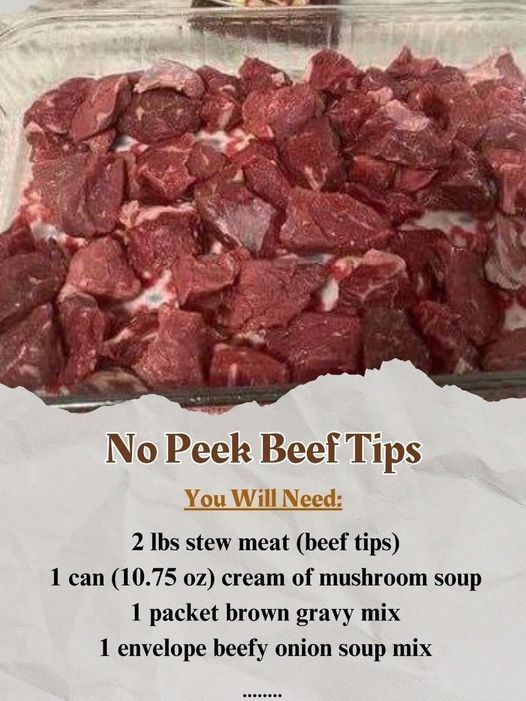 No Peek Beef Tips