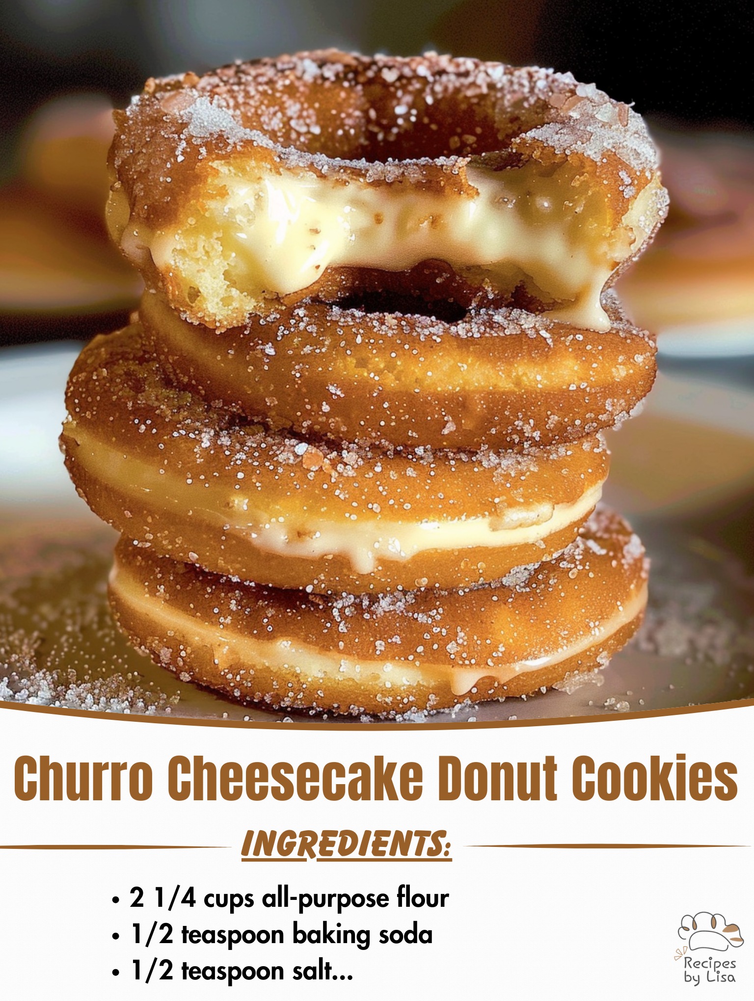 Churro Cheesecake Donut Cookies 