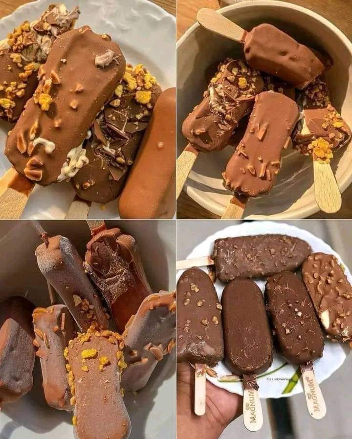 Homemade Chocolate-Covered Ice Cream Bars 