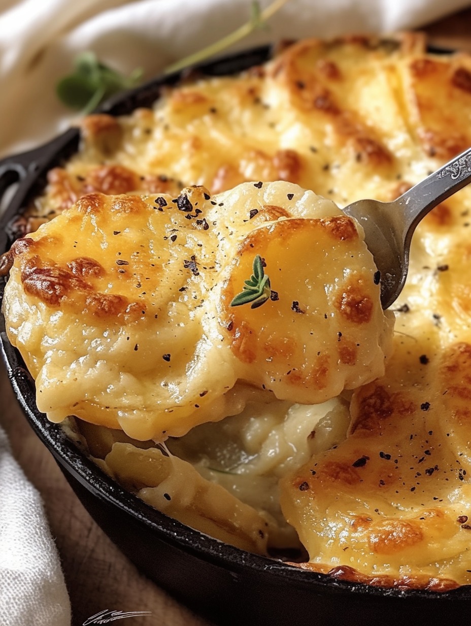 Cheesy Garlic Scalloped Potatoes