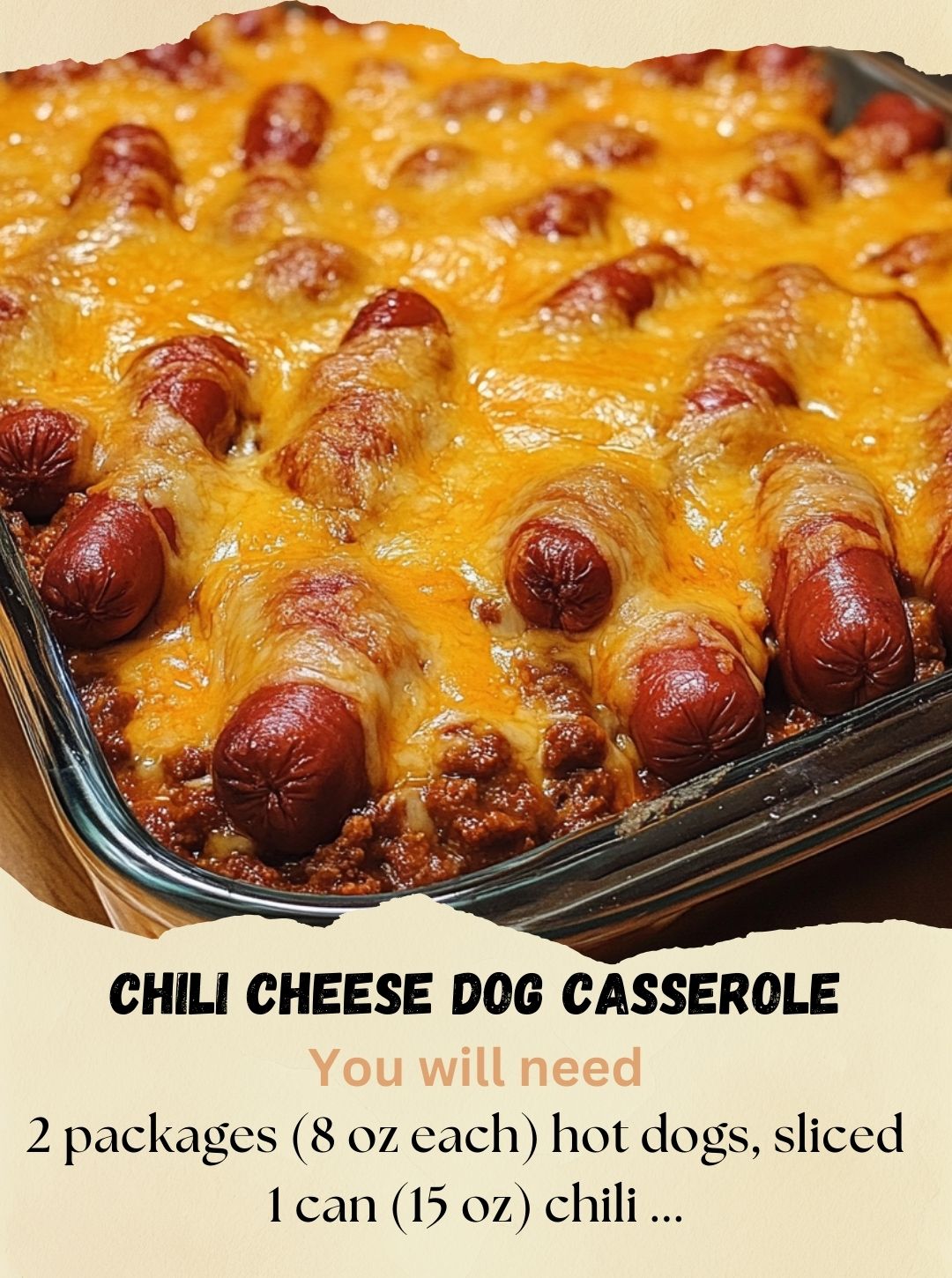 Chili Cheese Dog Casserole