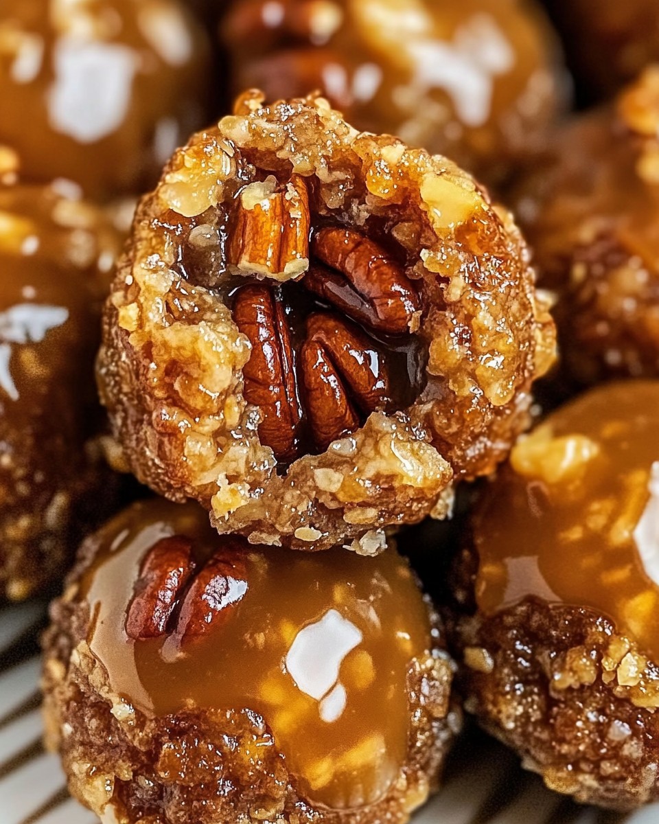 Gooey Caramel Pecan Pie Balls 