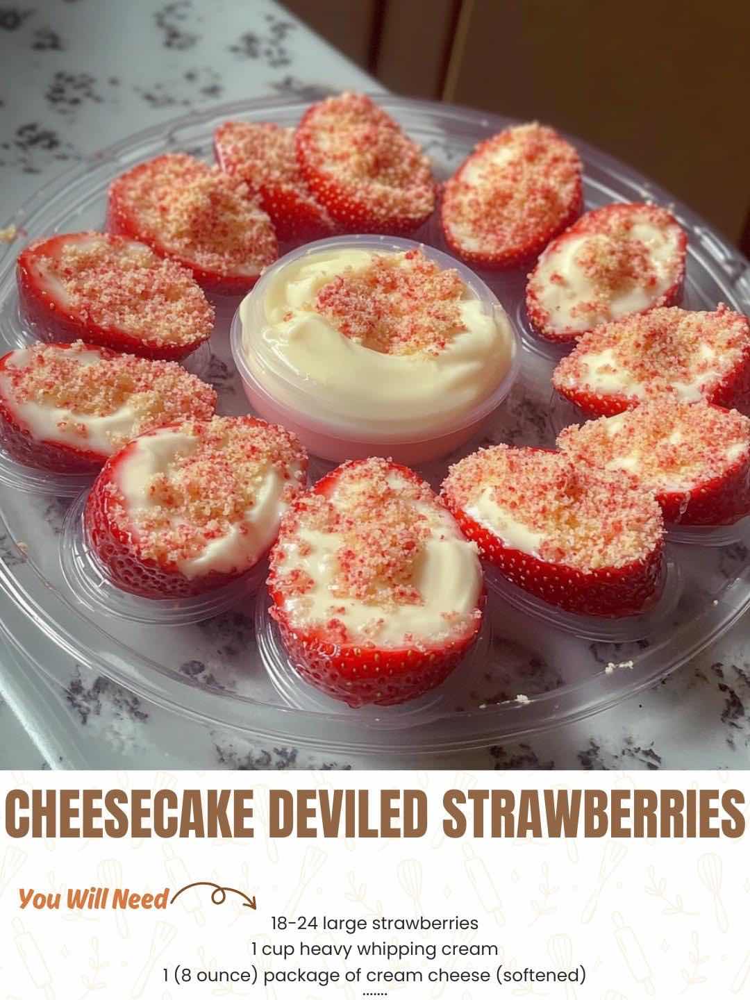 Easy Cheesecake Deviled Strawberries