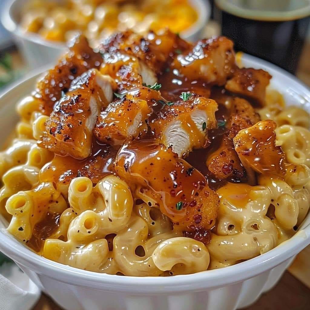 Honey Pepper Chicken Mac and Cheese