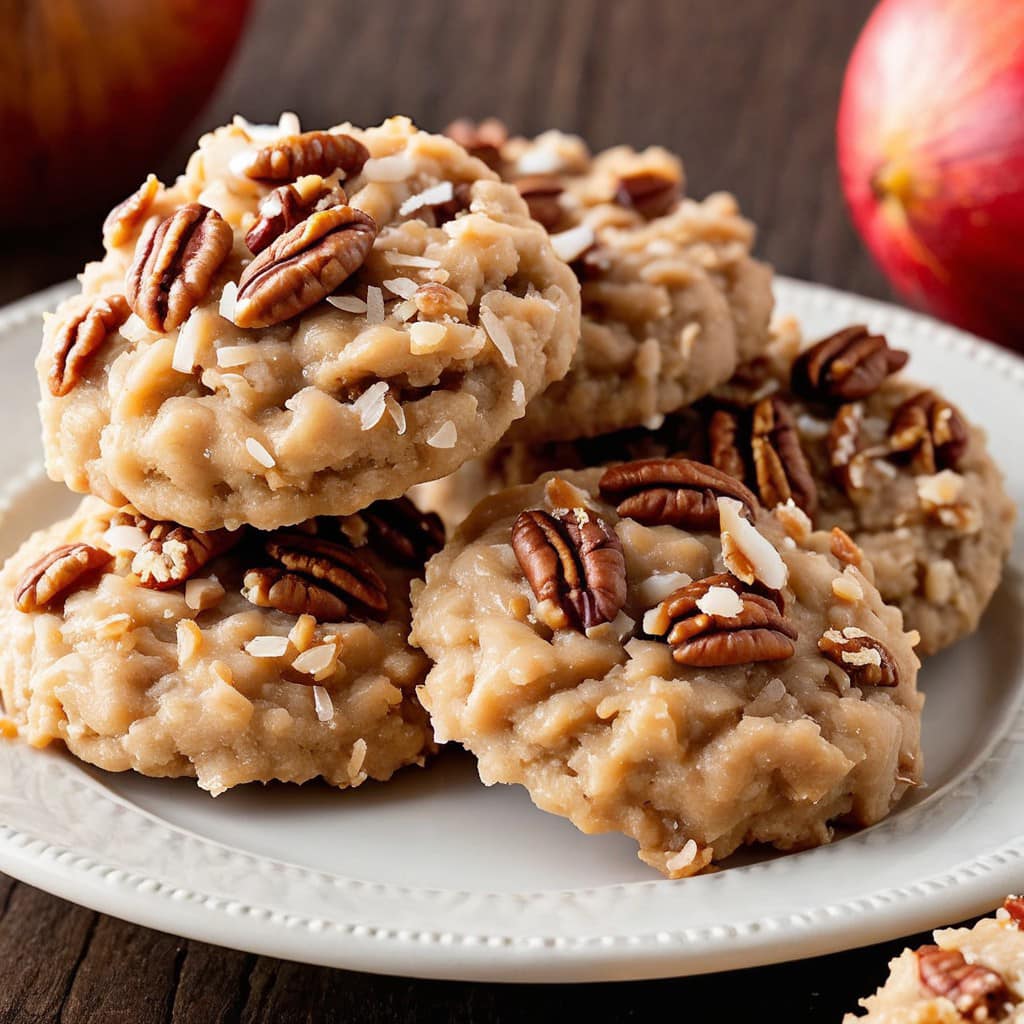  No-Bake Pecan Coconut Praline Cookies 