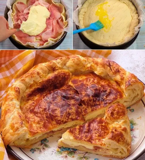 Cheese Pie with Puff Pastry