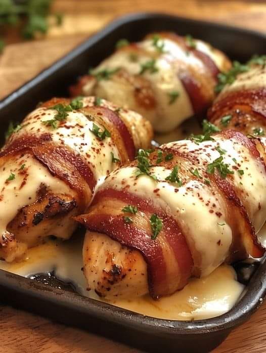 Bacon-Wrapped Cream Cheese Chicken