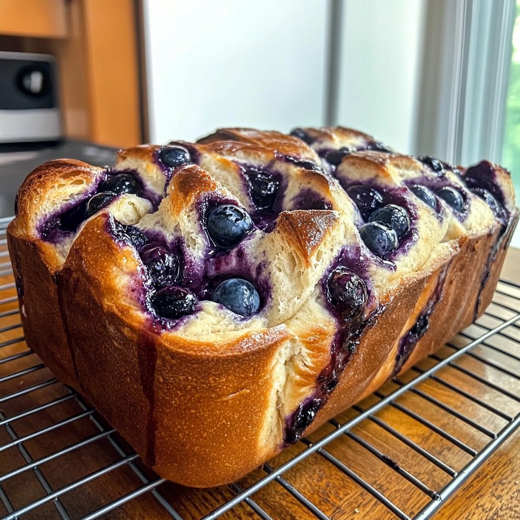  DIY Blueberry Cream Cheese Pull Apart Bread 