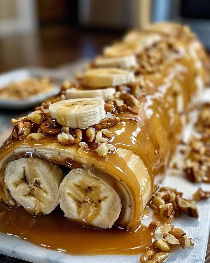 delightful Banana Caramel Roulade