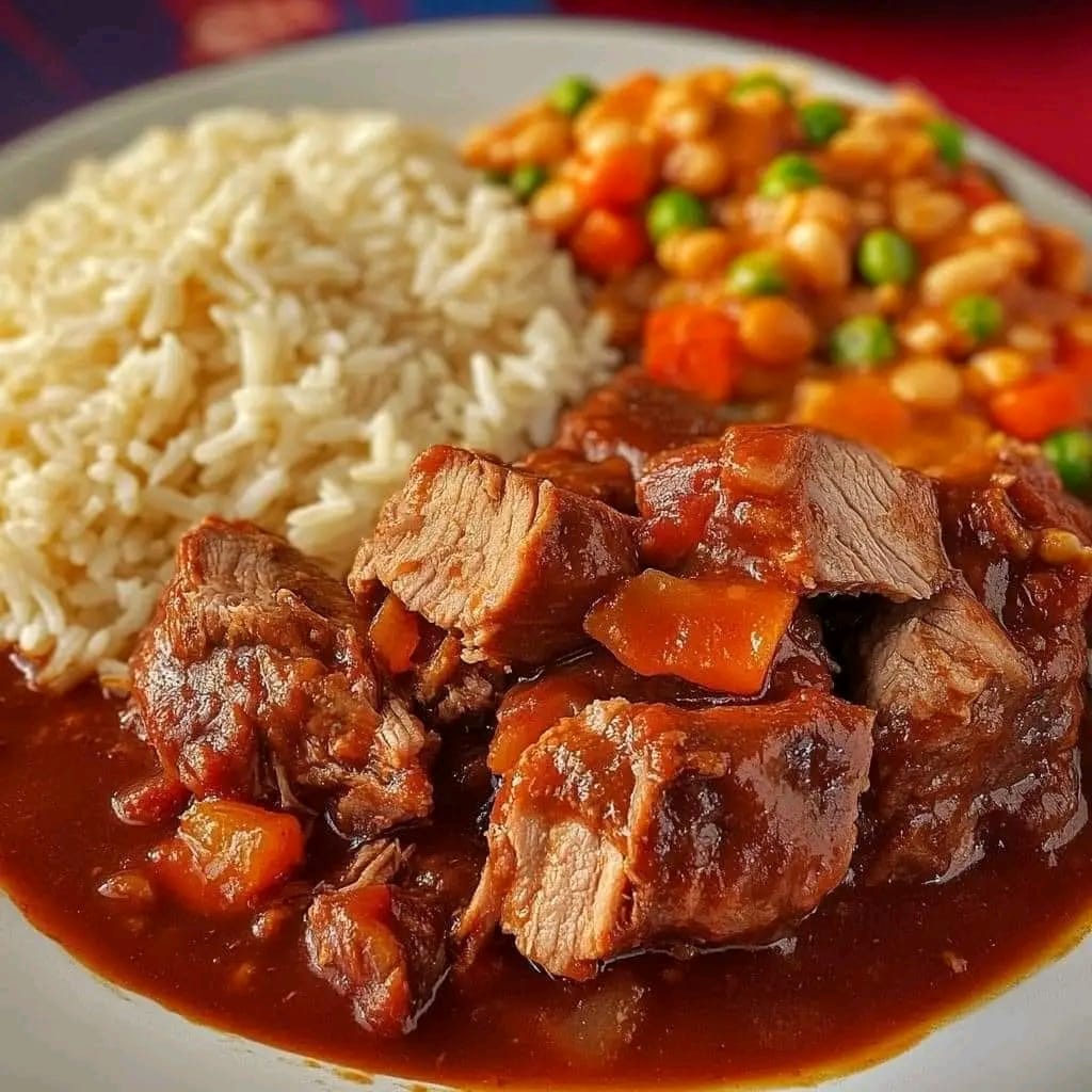 Mexican Pork Roast with Rice and Beans