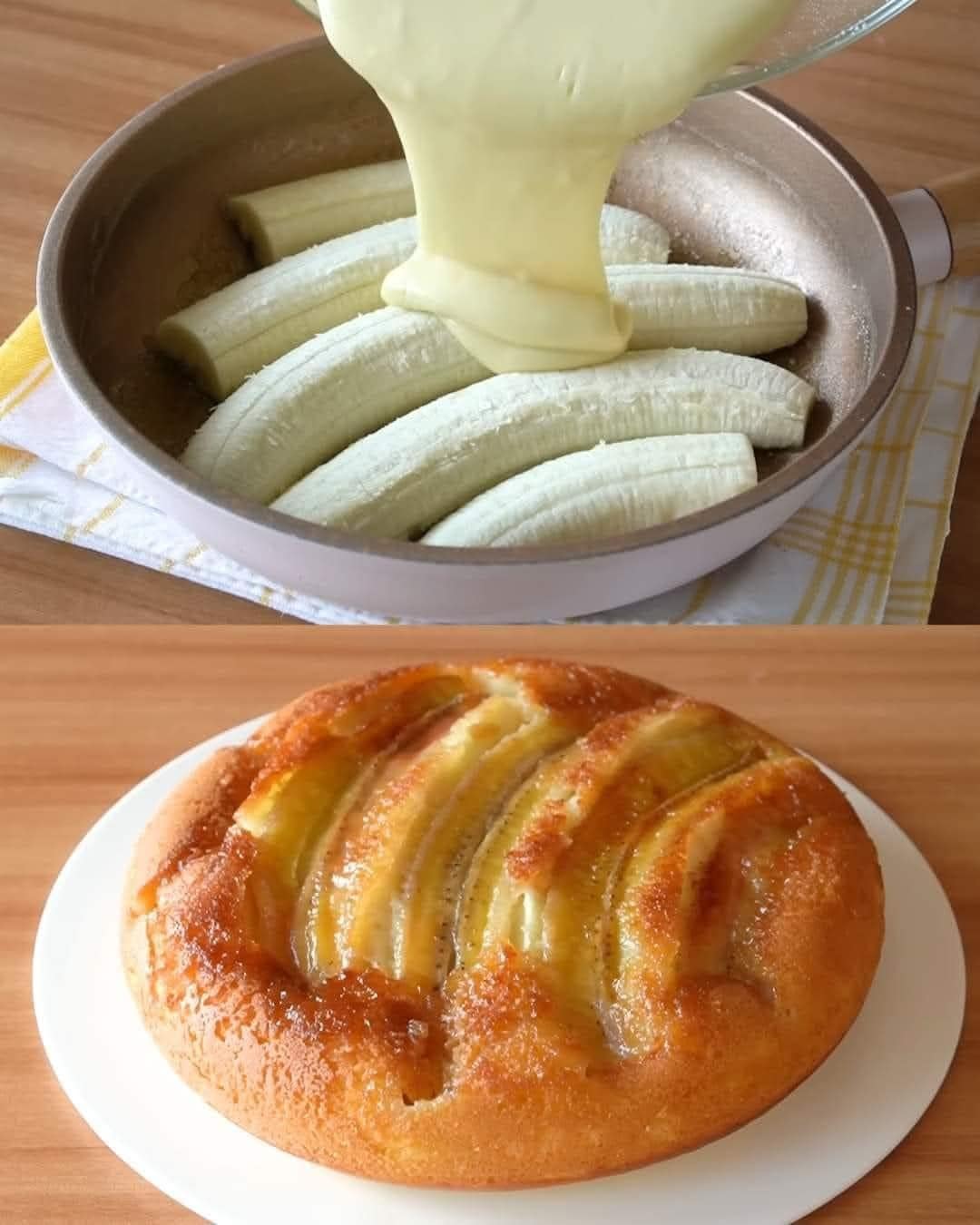 Upside-Down Banana Cake