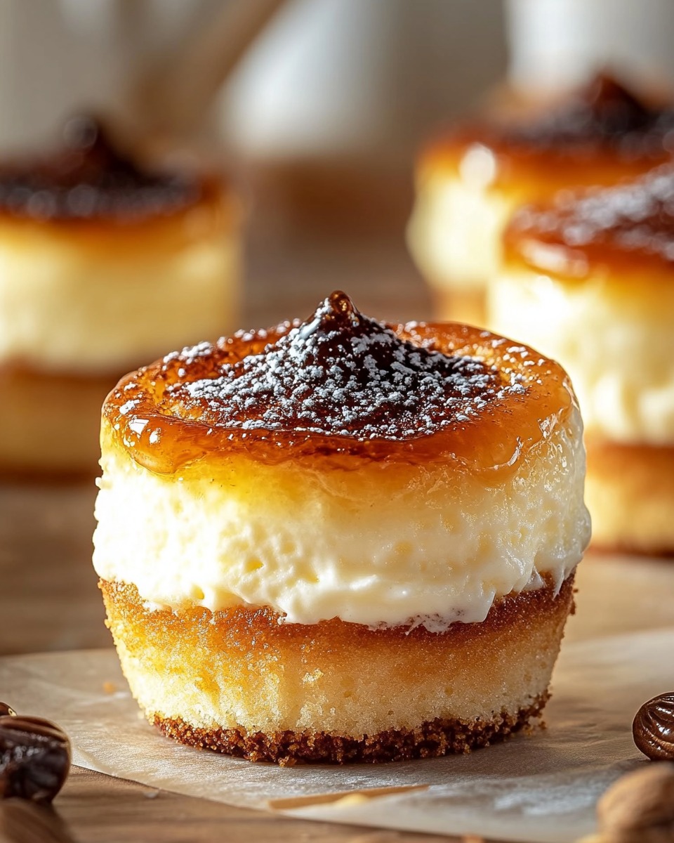 Bean Crème Brûlée Cheesecake Cupcakes