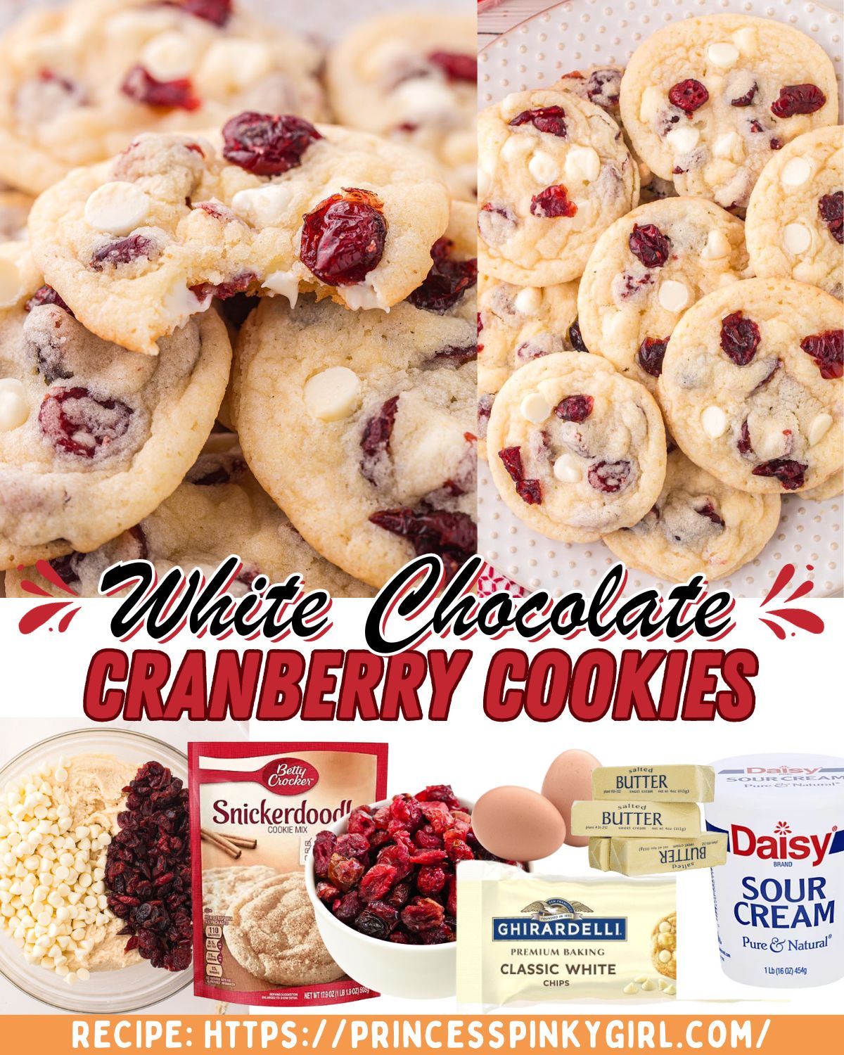 White Chocolate Cranberry Cookies