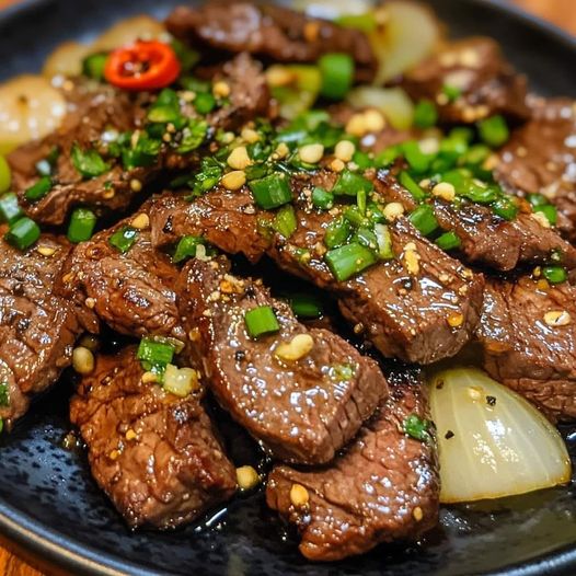 ‼️GRILLED BEEF WITH GREEN PEPPERCORNS AND ONIONS‼️