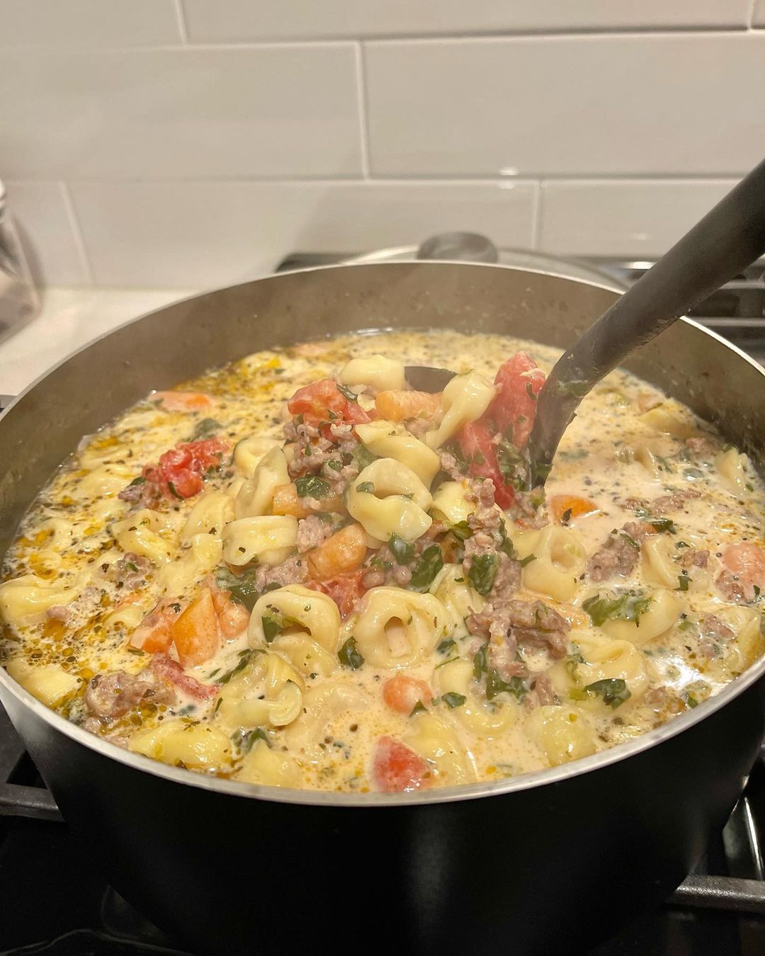 creamy Sausage Tortellini Soup