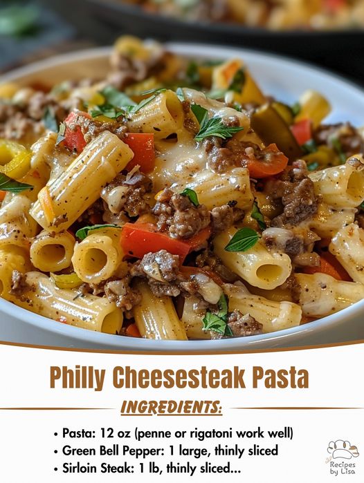 Philly Cheesesteak Pasta 