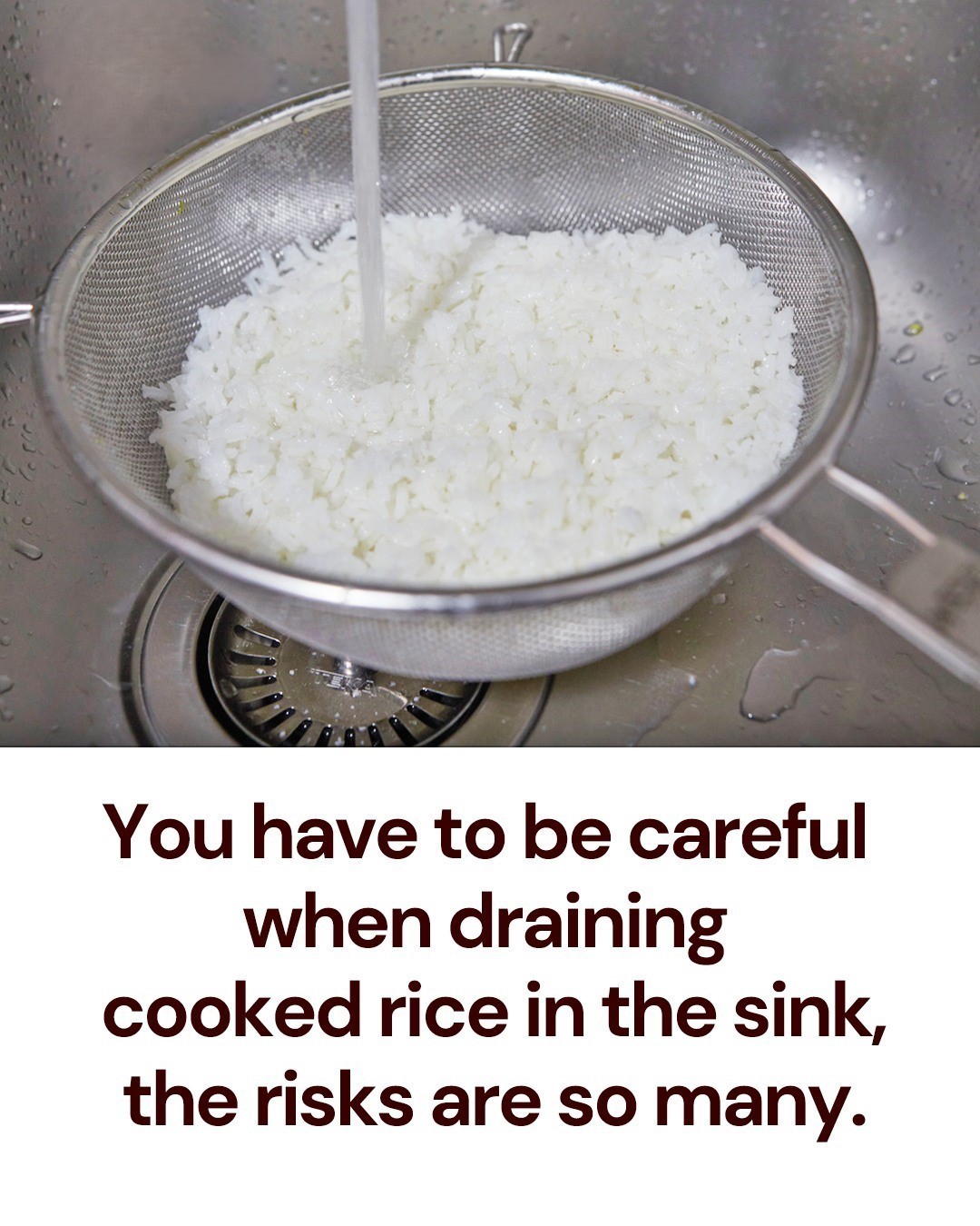 The Reason Why You Should Never Throw Rice Down the Kitchen Sink