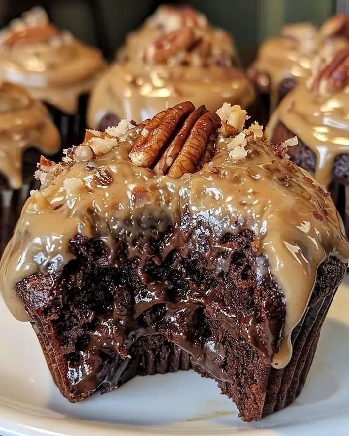  Mouth-Watering Irresistible German Chocolate Cupcakes