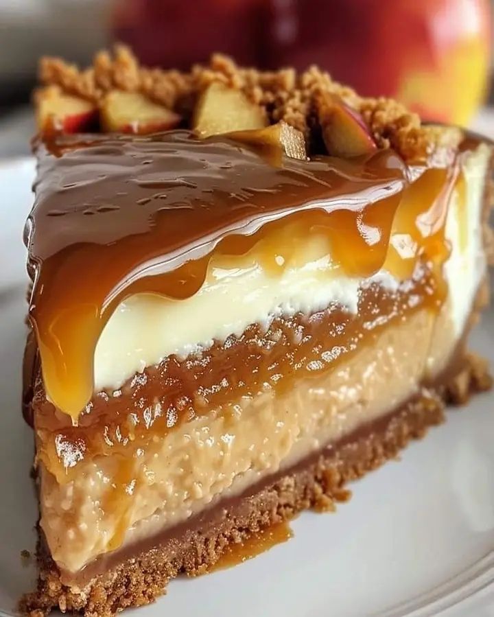 Luxurious Caramel Apple Cheesecake! 