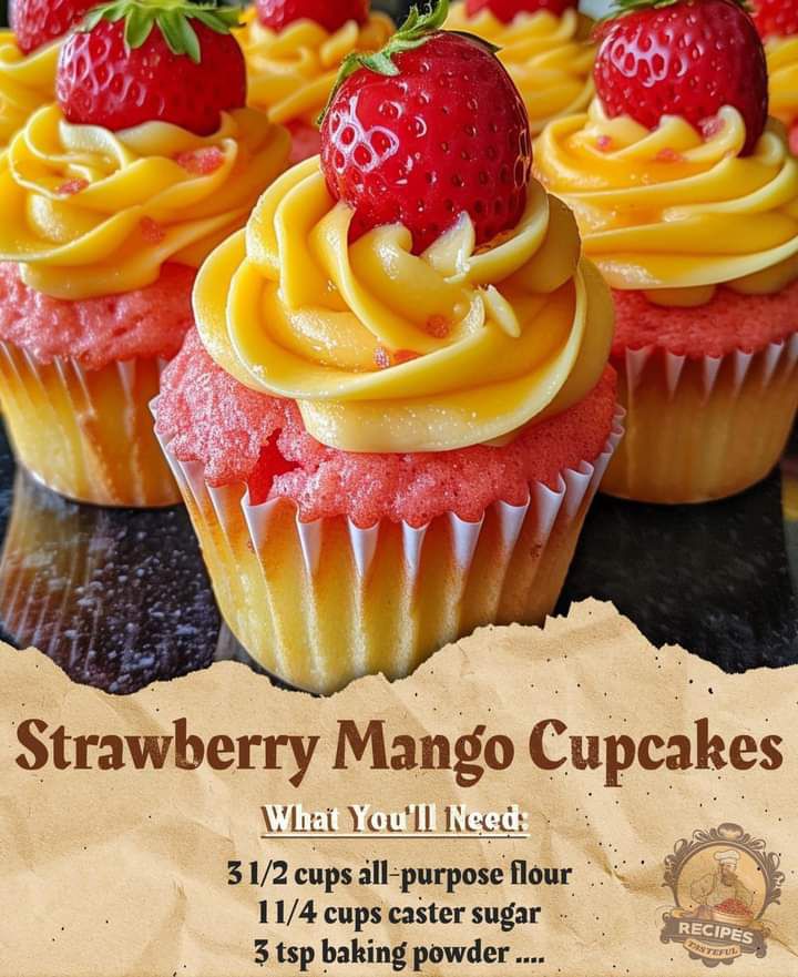  Strawberry Mango Cupcakes 