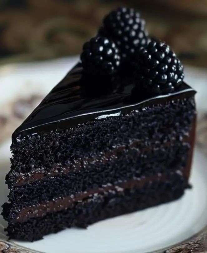 Elegant Black Velvet Cake 