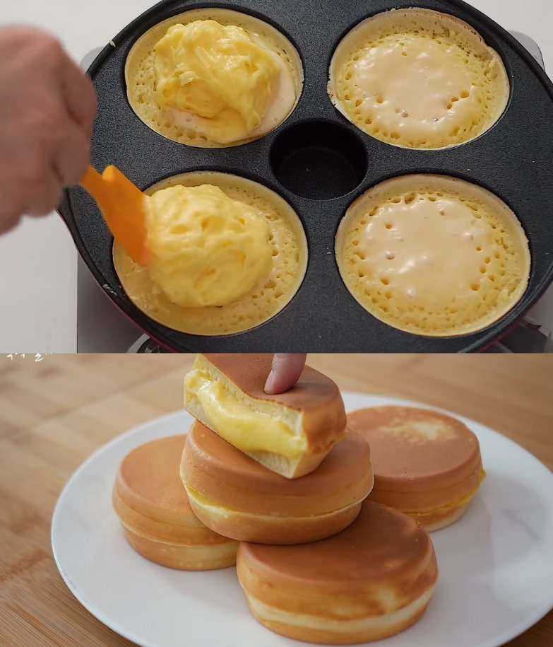 Pancakes with Custard Cream: A Stovetop Treat