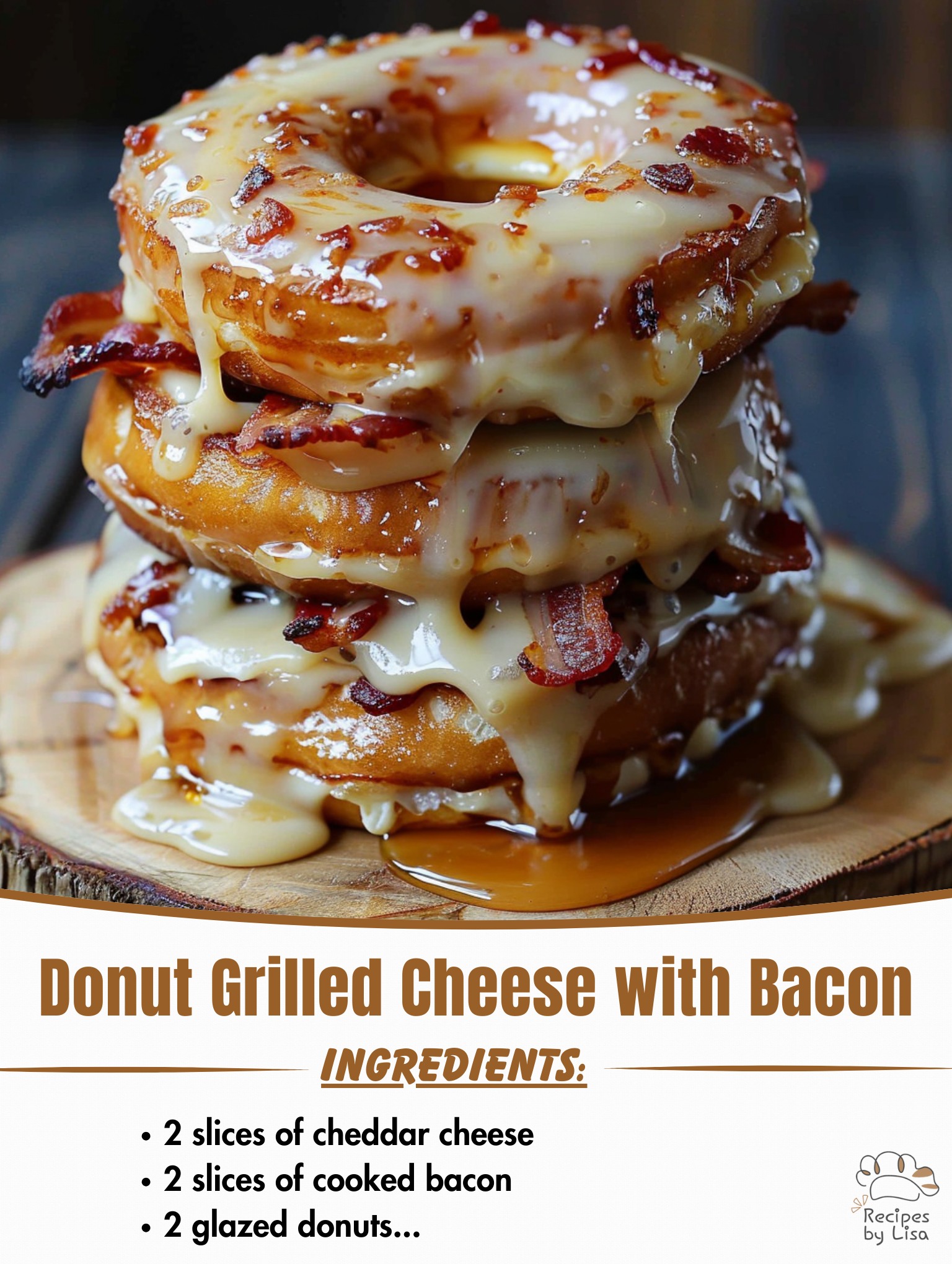  Donut Grilled Cheese with Bacon & Maple Glaze – A Sweet and Savory Delight! 