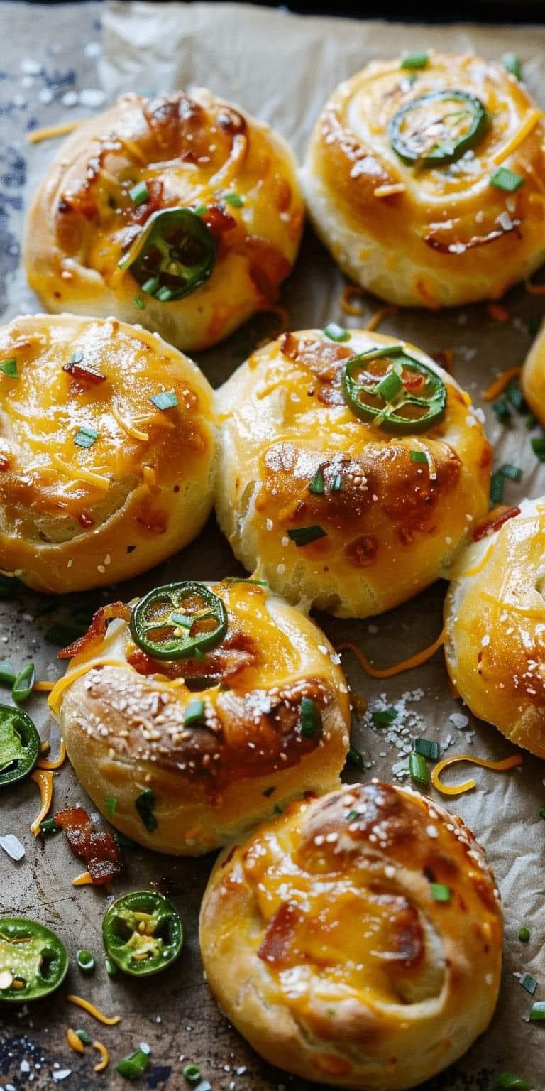 Jalapeno Popper Stuffed Rolls