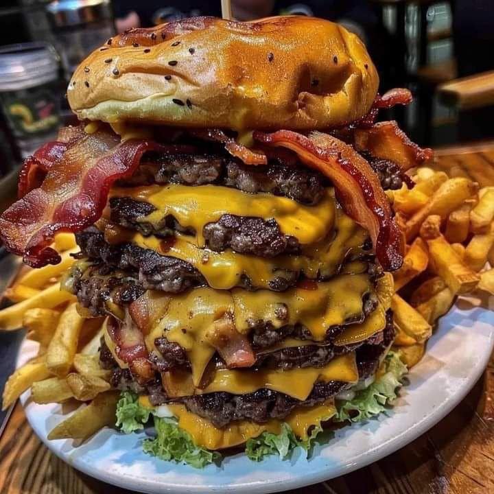 Ultimate Bacon Cheeseburger Stack 