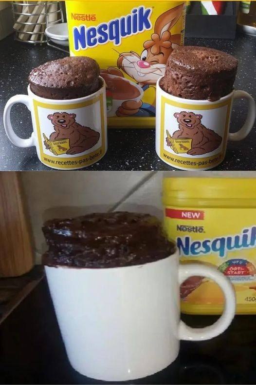 The Nesquik Mug Cake: Chocolate cake in 5 minutes in a mug